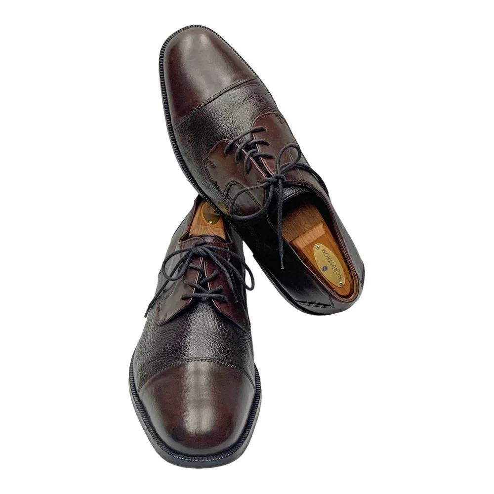 BOSTONIAN 27848 Marco‎ Brown Leather Cap Toe Dress Oxfords